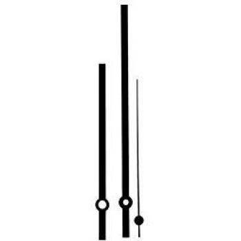Hochwertiger Zeigersatz Standard Aluminium Schwarz Rund 195943