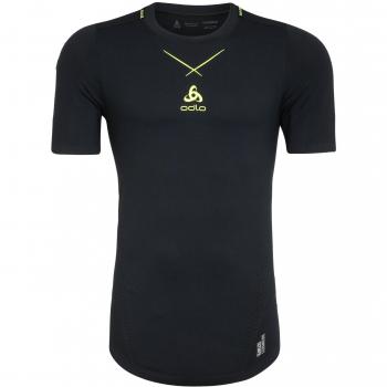 Odlo Smart, Camiseta Masculina, Azul (Negro/Safety Yellow), M