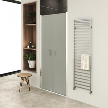Puerta Abatible Ducha Lara 180 cm, 71‑74 cm Ajustable – Vidrio Mate 6 mm