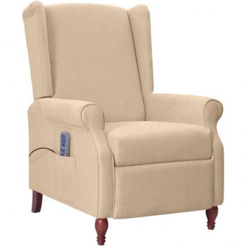 Mikrofaser Massage- und Sitzsessel Vidaxl Taupe