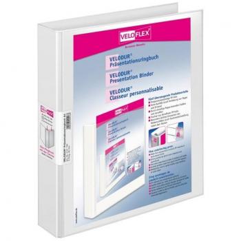 Präsentationsordner VELOFLEX VELODUR®, 10‑Pack, 2 Ringe, weiß, 4,6 cm, A4