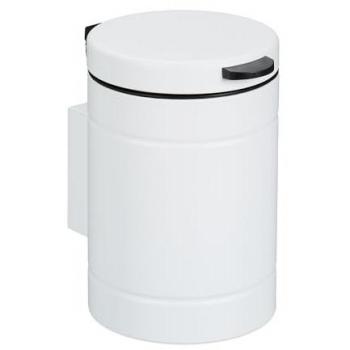 Papelera Redonda Relaxdays 3 Litros para Baño con Mecanismo de Cierre Automático