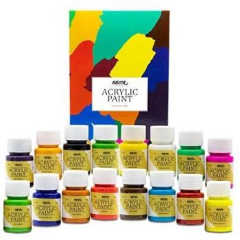 Pittura Acrilico Nazca Colors 16 Colori, 30 ml ciascuno – Per Tela, Legno, Carta, Unghie