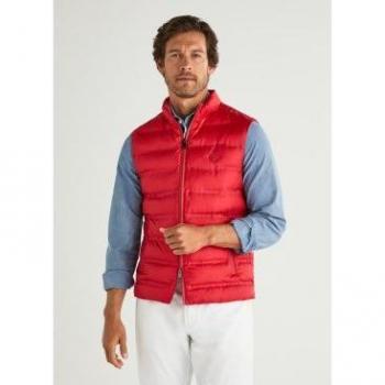 Hackett London Hombre: Chaleco Moto Rojo M