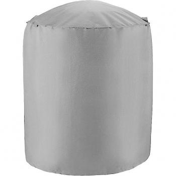 Barrière anti‑poussière noire pour grill extérieur