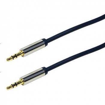 Kabel audio stereo LogiLink CA10030 3,5 mm, M/M, 0,3m, niebieski