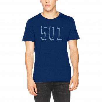 Levi's Camiseta Gráfica IN, Azul (B 501 Indigo Medium Indigo 0019), Talla pequeña para hombre