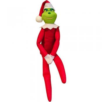 Ornement Rouge Peluche du Grinch Festif