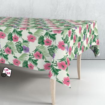 Rollo hule mantel flores primavera 140x25m exma