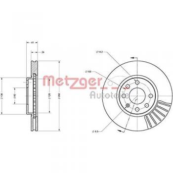 METZGER 6110145 Bremsscheibe