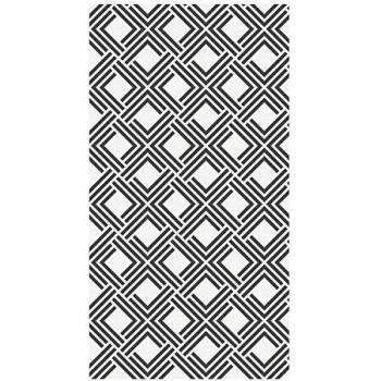 Alfombra Vinílica Geométrica Negra, 80 x 150 cm