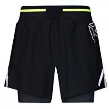 Pantaloncini Trail Running Rock Experience Kenta Up Caviar Nero Uomo S