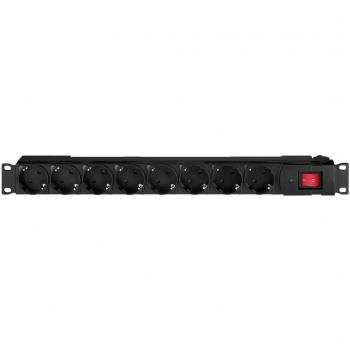 MONACOR RCS-18 Rack Stroomverdeler 1U met 8 CEE-aansluitingen