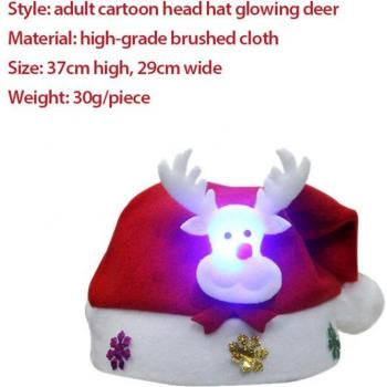 Sombrero de Navidad Iluminado para Niños y Adultos