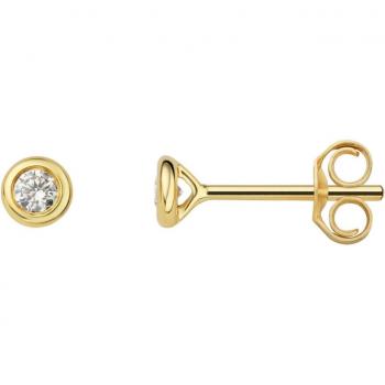 ONE ELEMENT 585 Gelbgold Ohrstecker mit Brillant