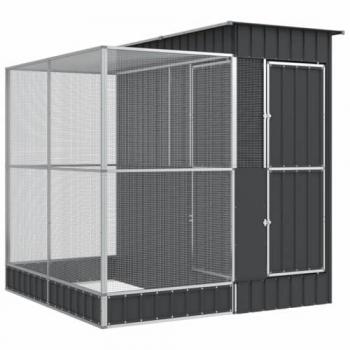 VidaXL Aviary with Extension Silver 82.3x79.9x85 Steel