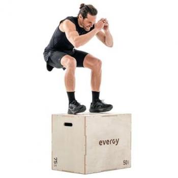 Cajón de Salto Plyo Box Evergy – Madera Eucalipto 50x60x75 cm