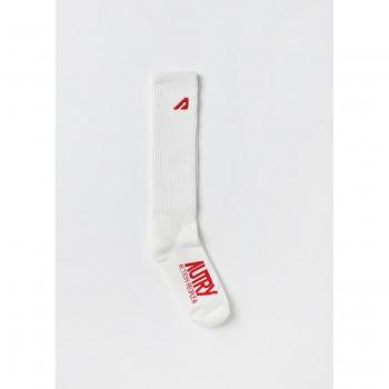 Autry Men's Jacquard Logo Socks - Size S - Stretch Cotton