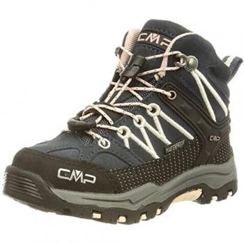 Cmp Rigel Mid WP Hiking Boots - Asphalt/Rose Unisex UK 3