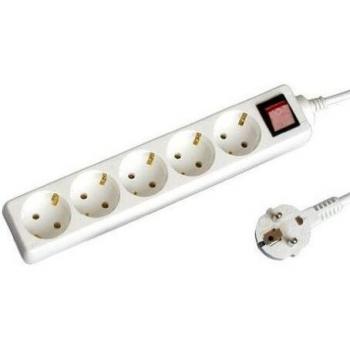 Toma Múltiple Schuko con Interruptor y Cable de 5 Metros