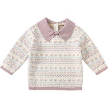 DB20051 Dave Bella Winter Weihnachten Mädchen Strickjacke mit Zopfmuster