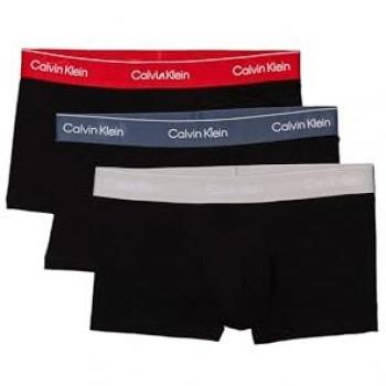 Black Icon Cotton Stretch Low‑Rise Trunks – Calvin Klein 3‑Pack