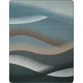 Biederlack Wohndecke Ocean Wave Größe 150x200 cm Blau Braun Plaid
