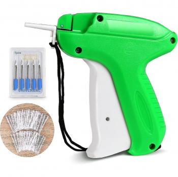 Étiquette Gun pour Vêtements avec 1200 Fils Blancs (5cm) + 5 Aiguilles de Rechange
