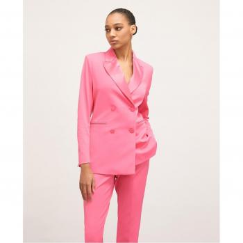 Chaqueta Blazer de Mujer Motivi con Detalles de Raso