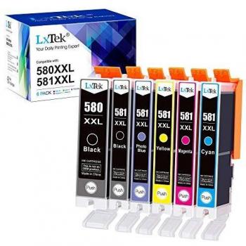 LxTek Kompatibel Tintenpatrone für Canon PGI-580 XXL CLI-581 XXL (Schwarz)