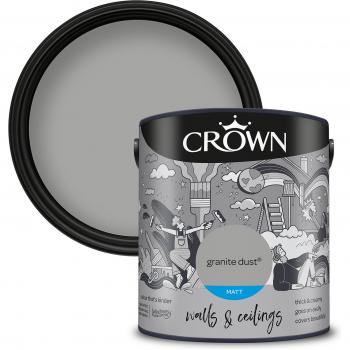 Crown Matt Emulsion Paint in Granite Dust color