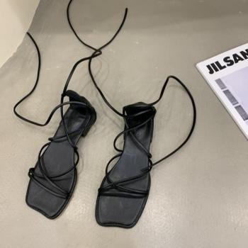 Zapato Punta Abierta Negro 2022