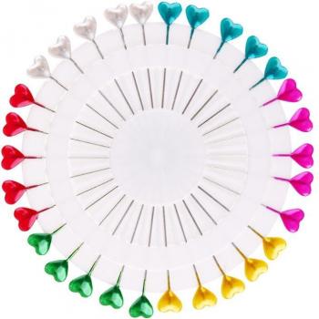 DIY Jewelry Head Pins - 30pcs, 56mm, Heart/Pearl Design