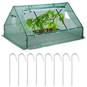 Relaxdays Serre de Balcon Jardin Bâche Housse Tente Semis Tomates 110x180x150