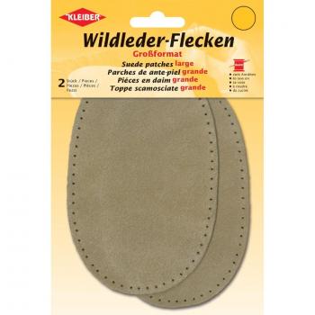 KLEIBER Patch à coudre en daim, 155 x 100 mm, beige
