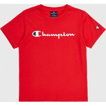 Camiseta de manga corta infantil de Champion con cuello redondo, color rojo
