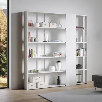 Giordanoshop Libreria Moderna 5 Ripiani Bianco Nobilitato 178x36x204 cm