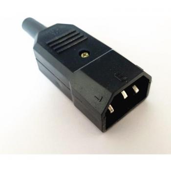 10A 250V Black IEC C14 Male Power Connector Plug