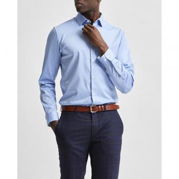 Camicia Uomo Slim Fit A Maniche Lunghe Flex-Park Blu Chiaro S