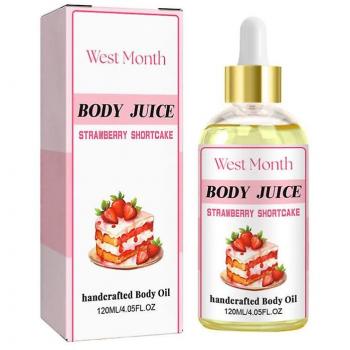 Huile de jus de corps parfum de fraise