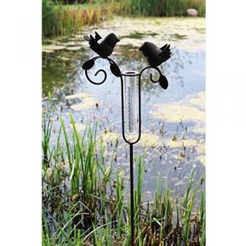 AmaCasa Gartenstecker Vogelpaar aus Metall - Höhe 110cm
