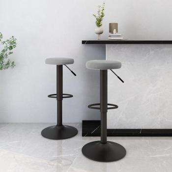 Tabourets Pivotants Gris Clair - Ensemble de 2