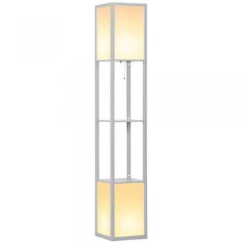 Shelf Floor Lamp with Dual Light - Homcom