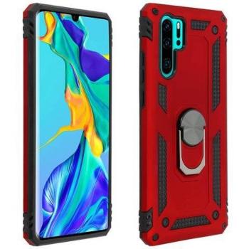 Avizar - Cover Rigida e Morbida per Huawei P30 Pro con Supporto Rosso