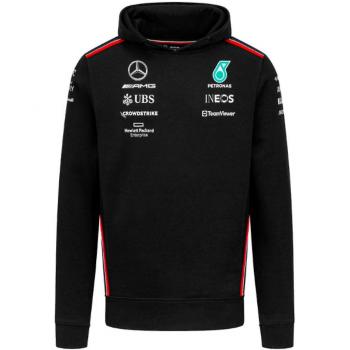 Mercedes-AMG PETRONAS MAPF1 Herren‑Pullover mit Kapuze, 100 % Baumwolle, Schwarz (SKU 701223430 001)