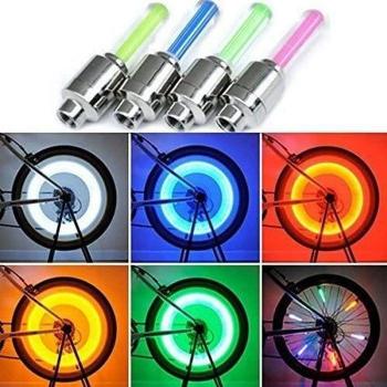Set di tappi valvola luminosi per bici - 8 pezzi