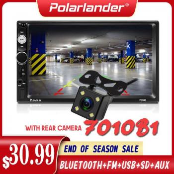 2Din Touch Screen Car Radio with Rear Camera