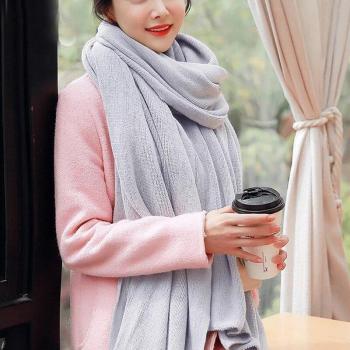 Chal Larga de Cachemira para Mujer Otoño-Invierno