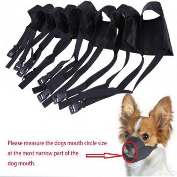 Dog Muzzle for Barking and Chewing, Adjustable Nylon Mask for Small and Large Dogs