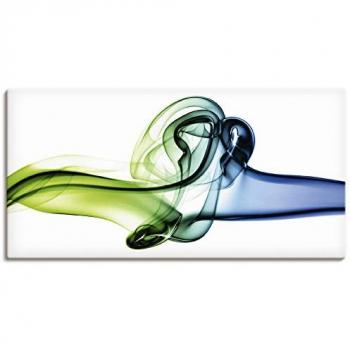 Wandbild ARTLAND Aufeinanderprallen von blau und grün Bilder Gr. B/H: 100cm x 50cm, Leinwandbild Muster Querformat, als Alubild, Outdoorbild, Wandaufkleber, versch. Größen